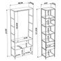 Imagem de Quarto Modulado Compacto 2 Módulos Estilo Industrial Steel Quadra Vermont Base Preto - Artesano