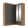 Imagem de Quarto Modulado de Canto 3 Peças 5 Portas 2 Gavetas com Espelho Smart Plus