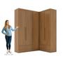 Imagem de Quarto Modulado de Canto 3 Peças 5 Portas 2 Gavetas Smart Plus