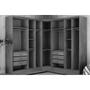 Imagem de Quarto Modulado Rizon 3 Peças (2 Guarda Roupas + 1 Closet) QC210 Branco