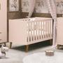Imagem de Quarto para Bebê Completo Berço Retrô com Cômoda e Guarda Roupa 4 Portas Ayla Móveis Reller