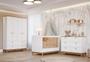 Imagem de Quarto Para Bebê Completo Guarda Roupa, Cômoda E Berço 100% Mdf Biscoito Permobili