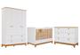 Imagem de Quarto Para Bebê Completo Guarda Roupa, Cômoda E Berço 100% Mdf Biscoito Permobili