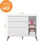 Imagem de Quarto Para Bebê Completo Melinda com Roupeiro Cômoda e Berço Branco