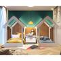 Imagem de Quarto para irmãos MDF com 2 Minicamas estilo casinha, Baú Móveis Peroba Branco 