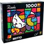 Imagem de Quebra cabeça 1000 peças puzzle - romero britto - cat (gato)