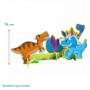 Imagem de Quebra Cabeça 3D Dino Aventura Brincadeira De Criança 28 Peças Feito Em Madeira +4 Anos
