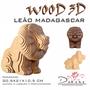 Imagem de Quebra cabeça 3d leão madagascar decoração ornamento enfeite