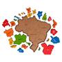 Imagem de Quebra-Cabeça Brasil Mapa Região G Brinquedo Educativo MDF - Maninho Brinquedos