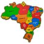 Imagem de Quebra-Cabeça Brasil Mapa Região G Brinquedo Educativo MDF - Maninho Brinquedos
