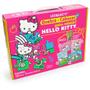 Imagem de QUEBRA-CABECA Cartonado Hello KITTY para Colorir 4EM1 KIT