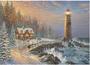 Imagem de Quebra-cabeça Ceaco Thomas Kinkade Holiday Christmas 1000 peças