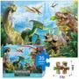 Imagem de Quebra-cabeça de dinossauro jigsaw para crianças idade 3-5 4-8 anos de idade, 35 peça Jumbo Toddler Chão Quebra-cabeça para kid boy menina aprendendo caixa de presente de brinquedo educacional