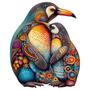 Imagem de Quebra-Cabeça de Madeira KAAYEE Penguin 190 Peças - 30x24cm - Para Adultos