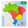 Imagem de Quebra Cabeça Educativo Mapa Do Brasil Regiões Estados Mdf
