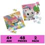Imagem de Quebra-Cabeça Gabby's Dollhouse - Kit com 2 Puzzles de 48 Peças (4+)
