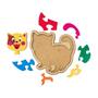 Imagem de Quebra-cabeça Infantil Gato 7 peças Brinquedo Educativo MDF - Maninho - 3 anos