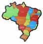 Imagem de Quebra Cabeça Infantil Mapa Do Brasil Brinquedo Educativo