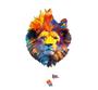 Imagem de Quebra-cabeça Leão Colors em MDF 70 peças