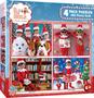 Imagem de Quebra-Cabeça MasterPieces Elf on the Shelf - Pacote com 4 de 100 Peças