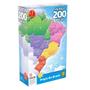Imagem de Quebra Cabeça Puzzle 200 Peças Mapa do Brasil 03936 - Grow