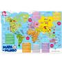 Imagem de Quebra Cabeça Puzzle Mapa Do Mundo 200 Peças - Toyster