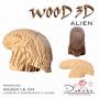 Imagem de  Quebra cabeças 3D Cabeça Enfeite ALIEN Busto MDF 3mm NATURAL - Darama