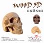 Imagem de  Quebra cabeças 3D Cabeça Enfeite CRANIO Busto MDF 3mm NATURAL - Darama