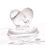 Imagem de Queijeira de vidro coração transparente 20cm - lyor