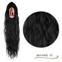 Imagem de Rabo de Cavalo Cacheado Cabelo Bio Vegetal Modelo Maiane 70 cm Fibra Futura Ser Mulher Loose Wave 140 Gramas