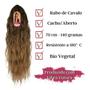 Imagem de Rabo de Cavalo Cacheado Solto Cabelo Bio Fibra Modelo Maiane 70 cm Fibra Futura Ser Mulher Loose Wave 140 Gramas