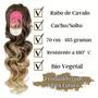 Imagem de Rabo de Cavalo Ondulado Emily Regulável Ser Mulher 185g Fibra Futura 70 cm Bio Vegetal Aplique Cabelo Cacho Solto