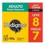 Imagem de Ração para Cães Adultos Pedigree Raças Pequenas Sabor Carne ao Molho Leve 8 Pague 7 Unidades de 100g cada