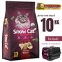 Imagem de Ração Para Gato Snow Cat Sabor Peru Com Maçã 10 kg Mais Casinha de Transporte