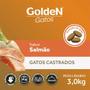 Imagem de Ração Seca PremieR Pet Golden Salmão para Gatos Adultos Castrados - 3 Kg