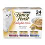Imagem de Ração Úmida Fancy Feast Delights para Gatos - Frango, Peru, Peixe ou Queijo Cheddar (24 Sachês de 85g)