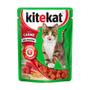Imagem de Ração Úmida para Gatos KiteKat Adulto Sabor Carne ao Molho em Sachê 70g