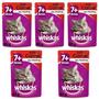 Imagem de Ração Úmida Pedigree Whiskas Sachê Para Gatos Com 7 Anos Ou Mais Sabor Carne Kit Com 5 Unidades 85g