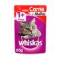 Imagem de Ração Úmida Whiskas para Gatos Adultos Carne ao Molho 85g - Leve 12 Pague 10