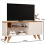 Rack Aparador Sala Moderno TV Ate 43 Polegadas Hector Cor - Off White / Nature - MJM Casa dos Móveis Imagem de Rack Aparador Sala Moderno TV Ate 43 Polegadas Hector Cor - Off White / Nature - MJM Casa dos Móveis