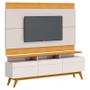 Imagem de Rack Bancada 3 Gavetas com Nicho e Painel para Tv Classic 1.8 Off White Nature - Imcal