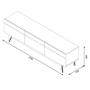 Imagem de Rack Bancada Ambiente Classic 3 Gavetas 2.2 Off White Nature - Imcal