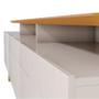 Imagem de Rack Bancada Ambiente Classic 3 Gavetas com Nicho 1.8 Off White Nature - Imcal