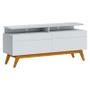 Imagem de Rack Bancada Classic 2 Gavetas com Nicho 1.4 Branco Acetinado - Imcal
