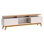 Imagem de Rack Bancada Classic 2 Gavetas Com Nicho 2.2 Off White Nature - Imcal