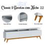 Imagem de Rack Bancada Classic 3 Gavetas com Nicho 2.2 Branco Acetinado - Imcal