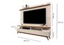 Imagem de Rack Bancada com Painel para TV 70" Retro 3 Gavetas Vivare Wood 1,80 Anto