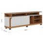 Imagem de Rack Bancada Jurerê 1.8 com Painel Suspenso Extensivo Leme Freijó Off White Matte - Colibri