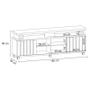Imagem de Rack bancada para Sala Ambiente Rivera 1.8 Off White Cinamomo  HB Móveis