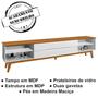 Imagem de Rack Bancada TV 75 Polegadas 218cm 15X Branco Nature Tebar